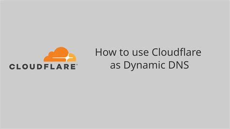 Cloudflare dynamic dns. Step 1: Setup a free Cloudflare account. Beyond the scope of this how-to. I'll assume you can sign up and setup your zone records. Make sure you add an A record for your domain or subdomain (E.g. tower.mydomain.com). 