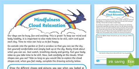 Clouds in the sky mindfulness script. - Om het hart van het onderwijs.