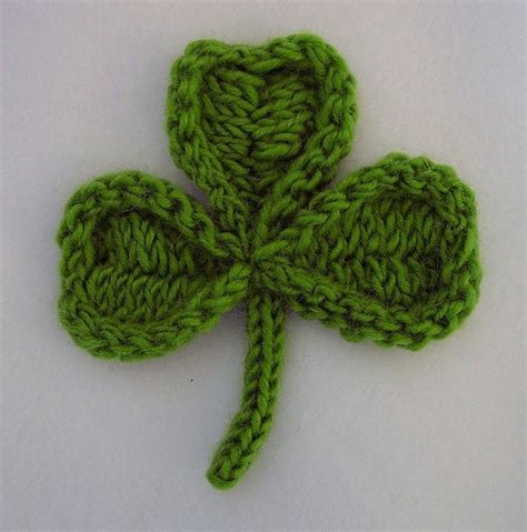 Clover Knitting Pattern Fitting in Knitting Knitted Shamrock Clover