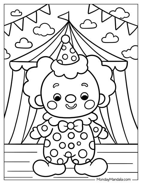 Clown Coloring Shee