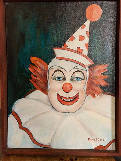 Clown Girl Painting - Etsy