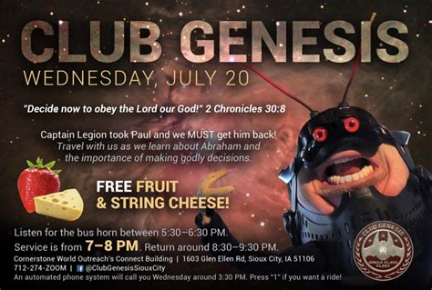 Club Genesis - cornerstoneworld.org