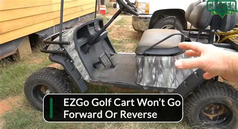 A faulty Forward/Reverse switch can cause a Club Car golf cart to move in reverse but not forward. Replace the entire switch and the contacts if they are burnt. The cart moving only in the reverse and not in the forward position is peculiar and there are only a few areas that need to be checked.. 