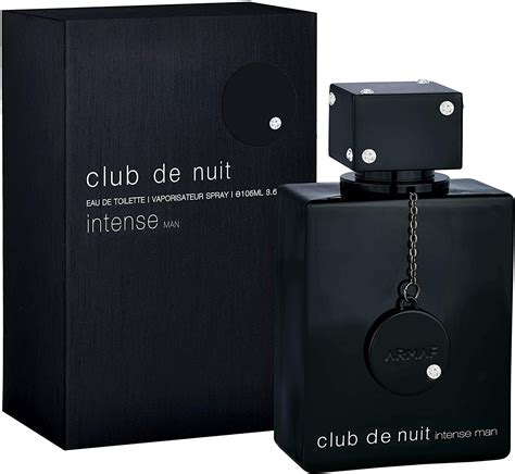 ARMAF Club de Nuit Intense Man EDT. Софистициран машки мирис со смели тонови на цитрус, дрво и зачин. Моќен мирис за мажи креиран во 2015 година. Горните ноти се лимон, ананас, бергамот, црна рибизла и јаболко .... 