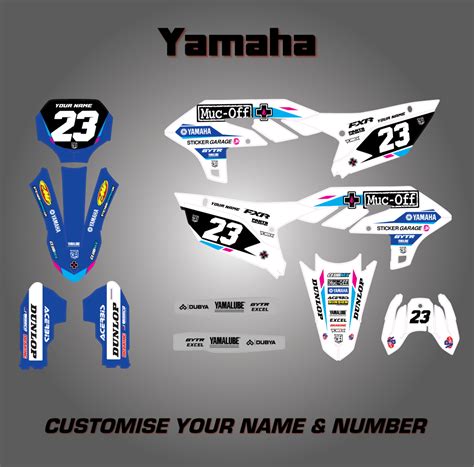 Club mx yamaha graphics.  Customise with number, name and logo.  The DOWNLOAD includes...