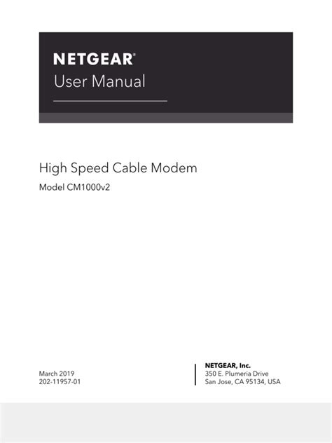 Cm1000v2.  Register your Netgear Cm1000v2 User_manual Um_en - Free download as PDF...