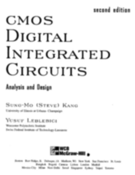 Cmos digital integrated circuits by sung mo kung solution manua. - E learning standards a guide to purchasing developing and deploying standards conformant e learning.