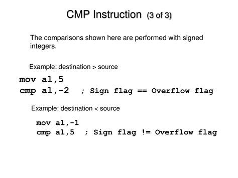 Cmp assembly calculator.  May 8, 2017 · How cmp assembly instruction sets flags (X8...