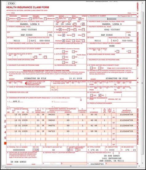 Cms 1500 Form Sample Form Resume Examples vq1PVvP3kR