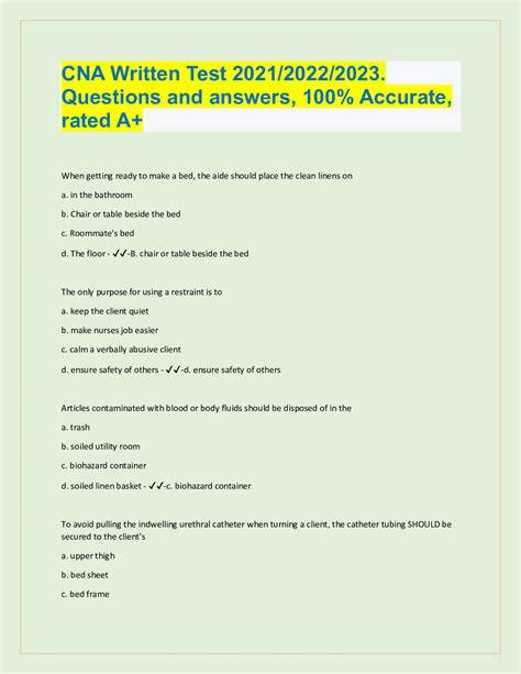 Cna plus practice test. The major providers publish materials to help you practice for the skills test and understand their expectations for what you’ll need to demonstrate to pass the test. Prometric: offers a printable checklist with step by step detail of each of the 22 skills they may evaluate. Headmaster: provides candidates the ability to order practice tests. 