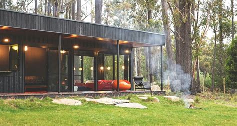 Cntnr. August 31, 2023. Hidden deep in Tasmanian bush lies this creative designer’s playground. The luxurious shipping container house CNTNR designed by and belonging to Dion Agius, sits boldly under the trees with a sleek dark exterior. From the outside, it has been likened to a space odyssey monolith on its side but it’s on closer inspection ... 