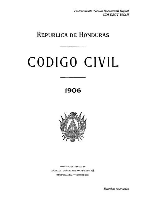 Código civil de la república de honduras. - Mccormac manual solution reinforced concrete 7th edition.
