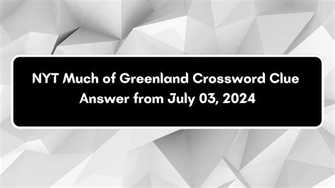 Co Founder Of Air Greenland Crossword Clue