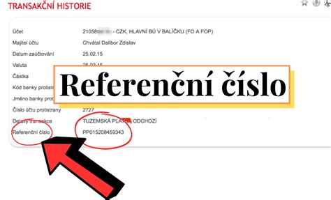 Co je reference platby