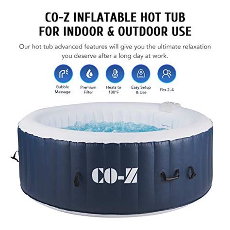 CO-Z 4 Person 6x6ft Inflatable Hot Tub Portable Rou