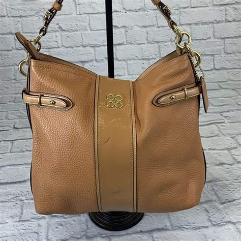 Coach Colette Leather Shoulder Bag Camel Gold - GoodwillFinds