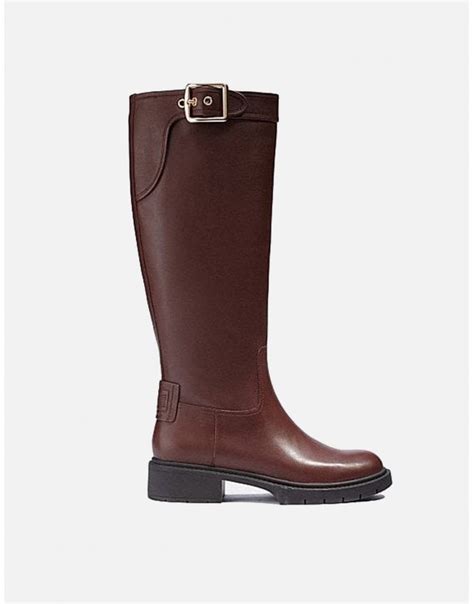 Coach Womens Leigh Casual Leather Knee-High Boots