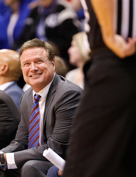 Kansas head coach Bill Self reacts to a call on the sideline against Texas Tech during the first half of an NCAA college basketball game, Tuesday, Jan. 3, 2023, in Lubbock, Texas.. 