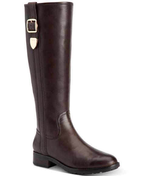 Shop Women's COACH Knee-high boots . 52 items on sale from $125. Widest selection of New Season & Sale only at Lyst.com. Free Shipping & Returns available. SKIP NAVIGATION. ... Easton Wide-calf Tall Riding Boots - Brown. From Macy's. Out of stock. $183.60. COACH. Leigh Leather Knee High Boots - Black. From AllSole. Out of stock. …. 