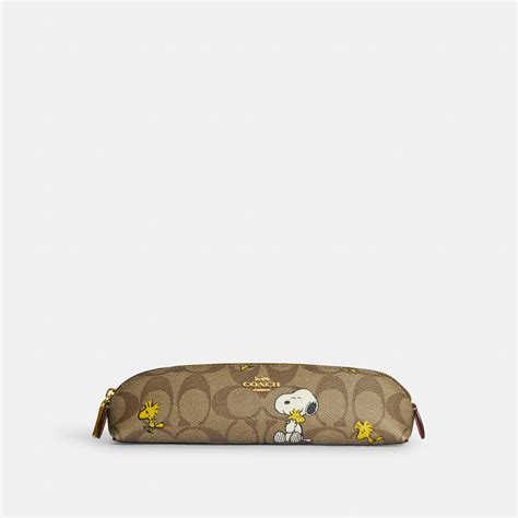 Find many great new & used options and get the best deals for NEW Coach X Peanuts Pencil Case In Signature Canvas With Snoopy Woodstock Print at the best online prices at eBay! Free shipping for many products!. 
