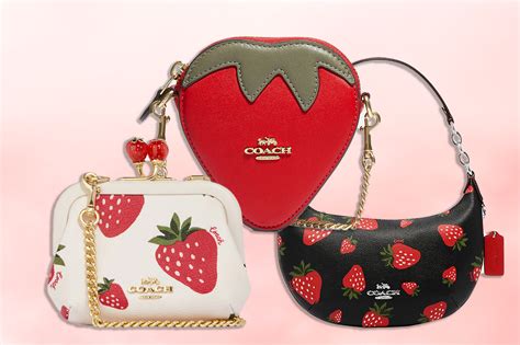 Coach strawberry collection. Coach’s 'Coachtopia' collection features handbags, shoes, and clothes made using upcycled leather, recycled cotton, and more. Shop the inaugural collection now. ... Coachtopia Strawberry Bag ... 