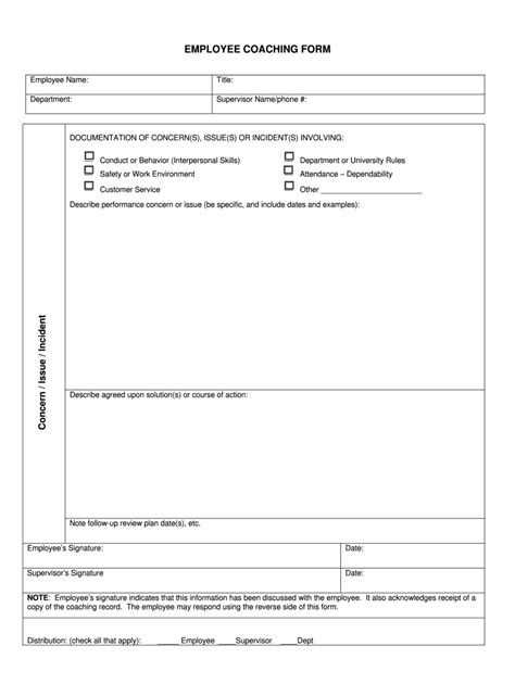 Coaching Form Template Word Fill Out And Sign Printable Pdf Template Signnow