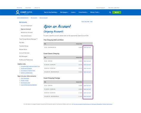 Coast Capital Savings - Personal Chequing Accounts