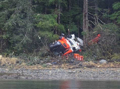 Coast Guard helicopter crashes on southeast Alaska island, injuring crew members on board