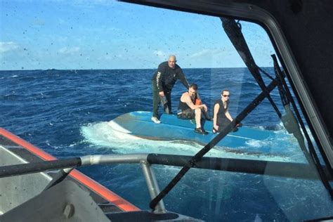 Coast Guard rescues 3 from capsized boat off Port Everglades