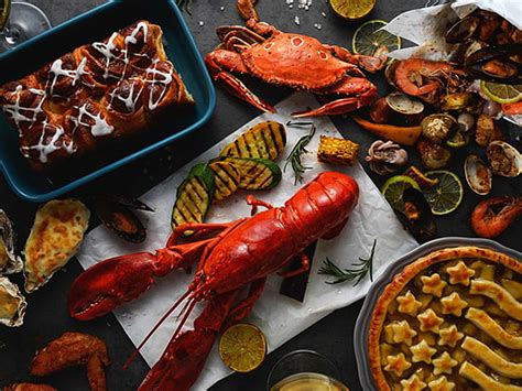 Coastal seafood. Shrimp Ukoy. Shrimp With Honey-Garlic Sauce. Pan-Seared Salmon. Crab-And-Corn Chowder. What Is The Feast Of The Seven Fishes, According To Four Southern Chefs. Shrimp And Sausage Gumbo. Grilled Grouper. Scalloped Oysters. Pickled-Shrimp Deviled Eggs. 