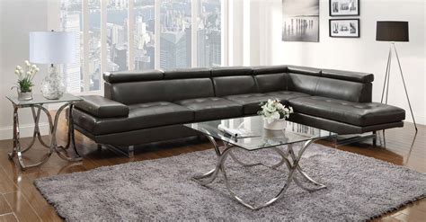 Coaster Piper Sectional Sofa Set - Charcoal