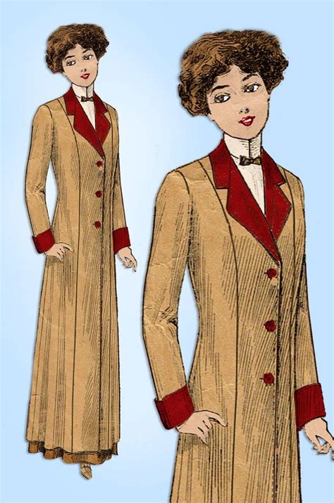 Coat pattern sewing, Vintage retro clothing, Victorian coat