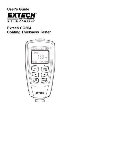 Coating Thickness Tester User Manual Manualzz.
