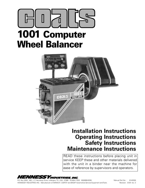 Coats model 1001 balancer repair manual. - Study guide how full is your bucket.