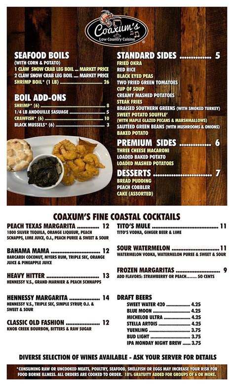 Coaxum menu. Things To Know About Coaxum menu. 