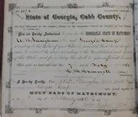 Cobb County Marriage Certificate