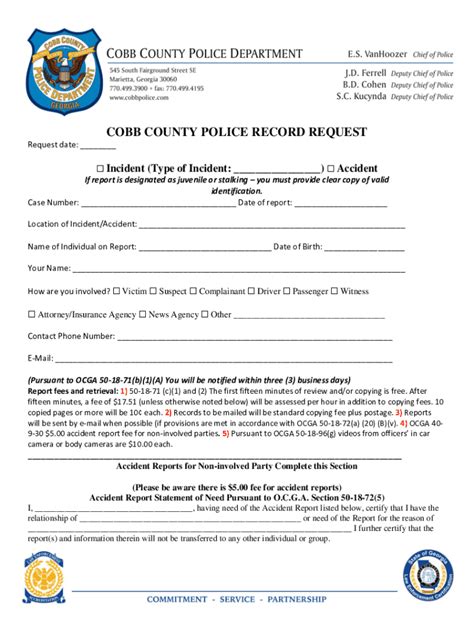 Cobb county police report.  - 8 p.  The Cobb County Police Department ...