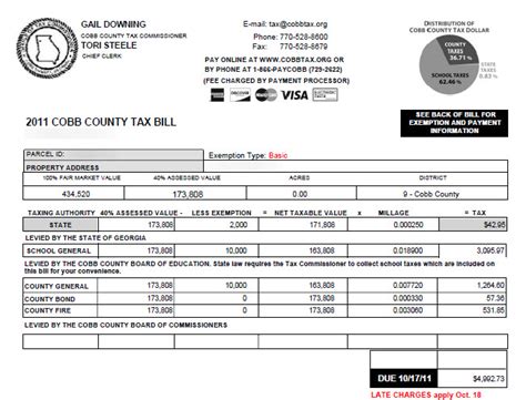 Cobb county tax bill. Cobb County Board of Tax Assessors 736 Whitlock Avenue, Suite 200 Marietta, GA 30064. Mailing: Cobb County Board of Tax Assessors P.O. Box 649 Marietta, GA 30061-0649. 