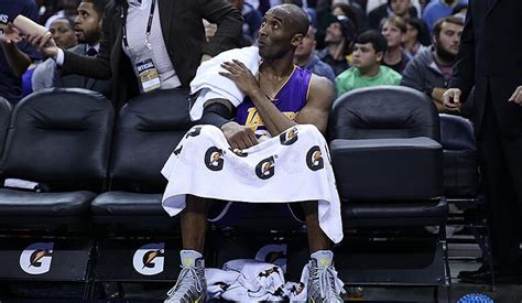 Kobe Bryant was injured in his career, and the last scene in the game was tears.. 