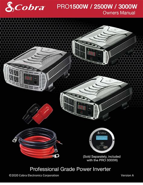 Cobra PRO 3000W • PRO Series - Power Inverter Owner Manual