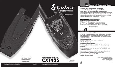 Cobra model cxt 331 user manual. - Manuale tecnico tecumseh da 3 a 11 cv 4 cicli l testa motori.