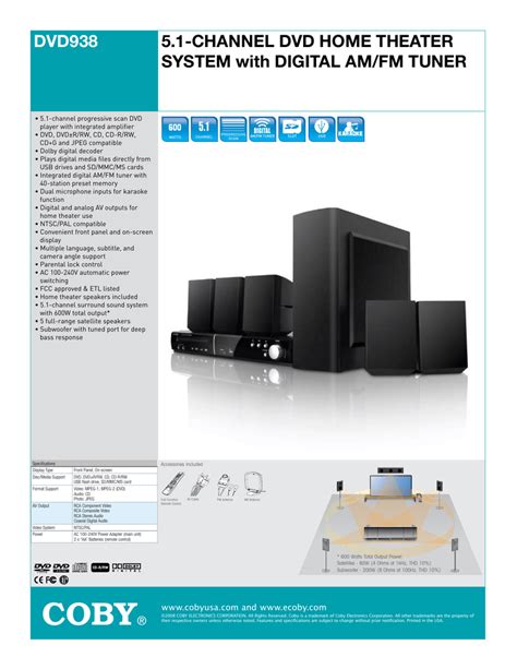 Coby 51 home theater system manual. - John deer x 155 r service handbuch.
