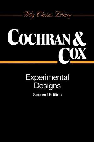 Cochran cox experimental designs 2nd edition. - Oscuro es el canto de la lluvia.