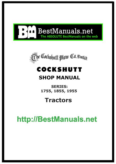 Cockshutt 1755 1855 1955 tractor service repair shop manual download. - Ft900 manuale di servizio per lavastoviglie hobart.
