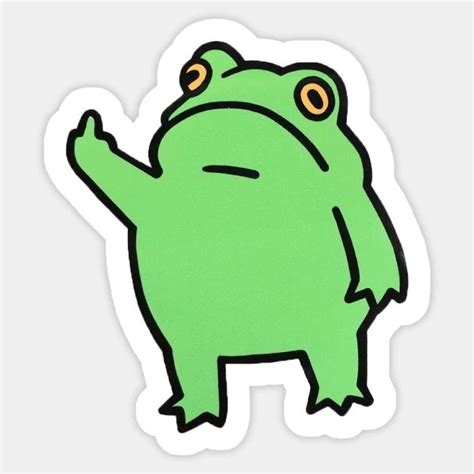 Cocky Frog Stickers TeePublic