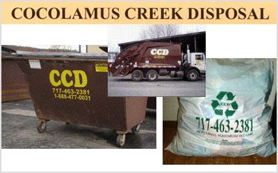 Cocolamus creek disposal service. CCD Office Hours. Monday thru Friday 8:00 am—4:00 pm Saturday 8:00 am—12:00 pm Closed on Sunday Fax: 717-463-0031. Buy-A-Bags 