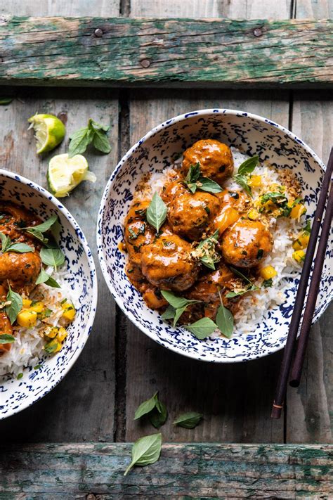 Coconut Curry Baked Chicken Meatballs The …