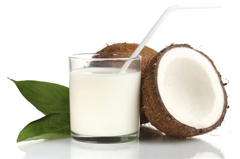 Coconut and milk. Place shredded coconut in a glass jar or bowl and add 3/4 cup of hot water (not boiling water). Let it steep for 5 to 10 mins; No need to drain. 