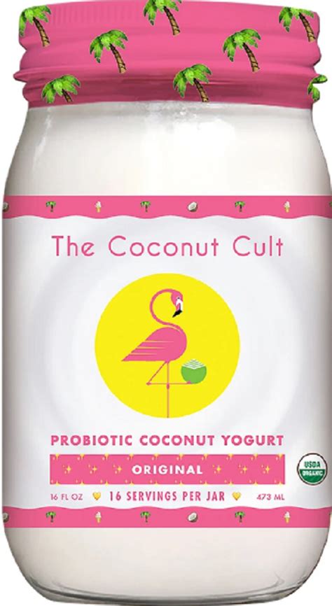 Coconut cult. The Coconut Cult is a powerful organic probiotic coconut yogurt made with 800 billion human probiotic strains in each small quart-sized batches. One, 2 tablespoon, serving is packed with 25 billion probiotics, which are sure to get your gut up and running. This artisanal yogurt comes in three different flavors: Original, … 