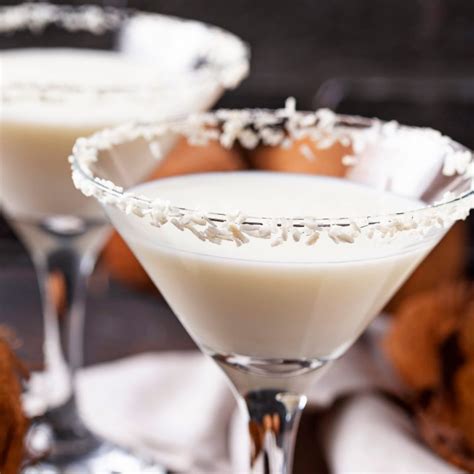 Cocotini. Toast the coconut: follow these instructions. Remove it from the heat and place it in a single layer on a plate. Add a bit of extra cream of coconut to a separate plate and dip the edge of the rim of the martini glass into it. Then … 